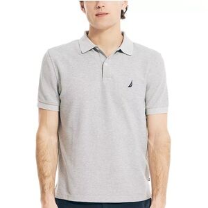 Nautica Men's Anchor Performance Deck Solid Noon Blue Short Sleeve NWT